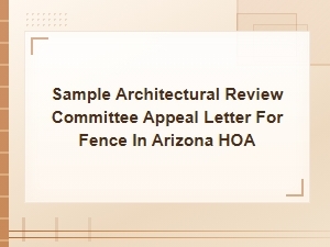 Appeal Your Arizona Hoa Fence Decision