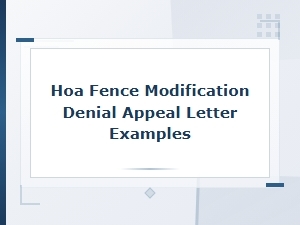 Hoa Fence Denial Appeal Letter Examples and Tips